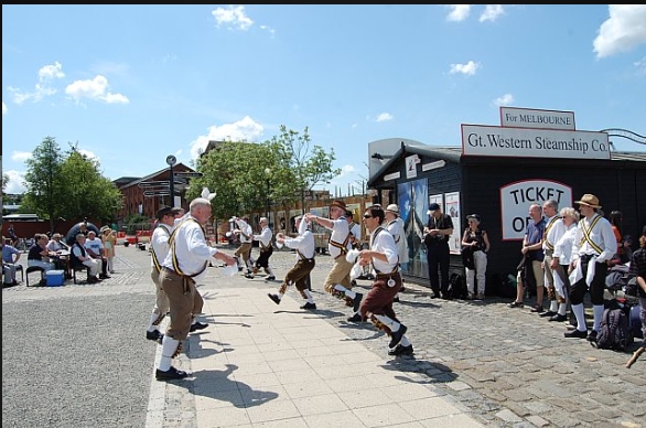 Dancing on the quayside