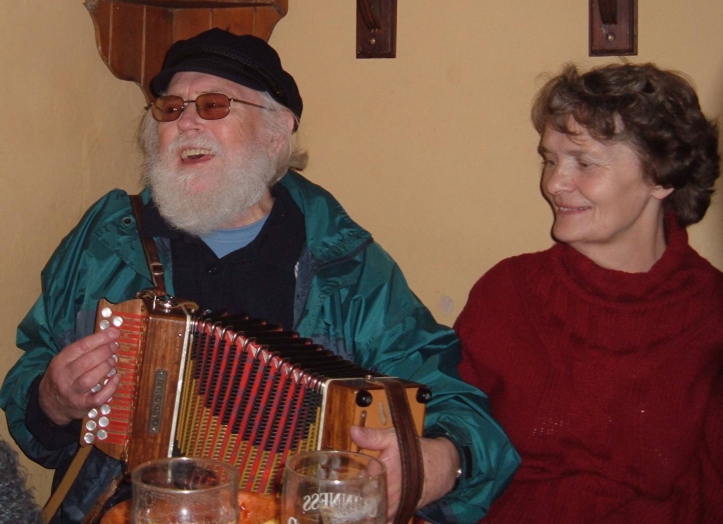 The last time Hans played melodeon with us